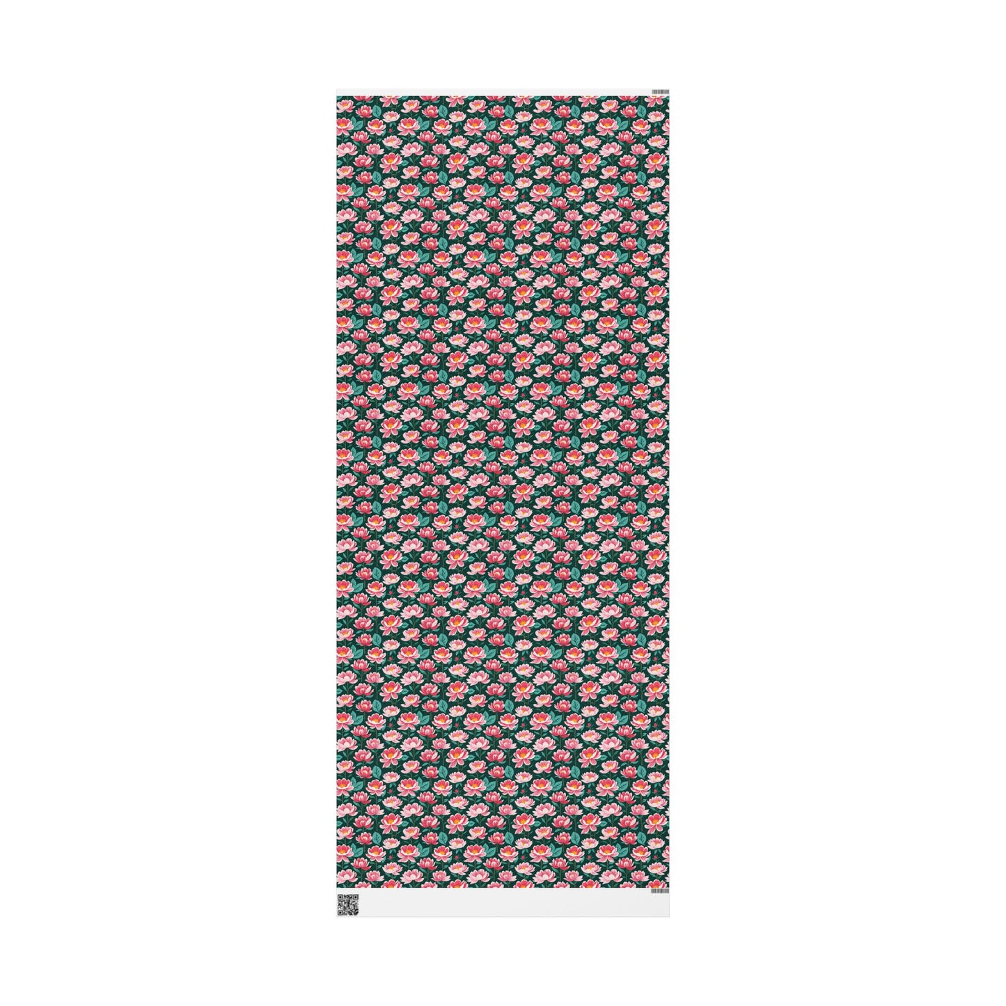 Pink & Green Floral Gift Wrapping Paper