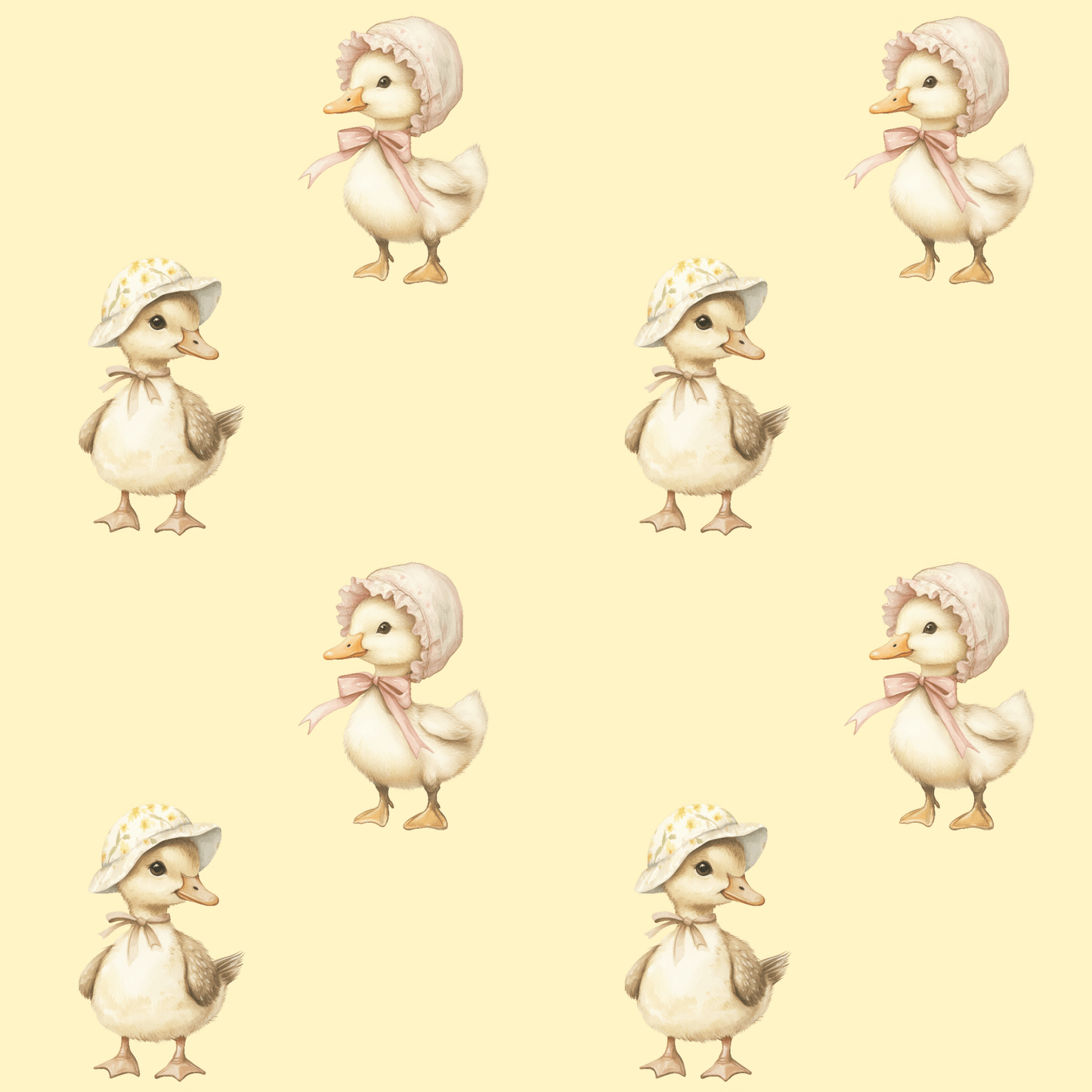 Charming Yellow Baby Duck Wrapping Paper