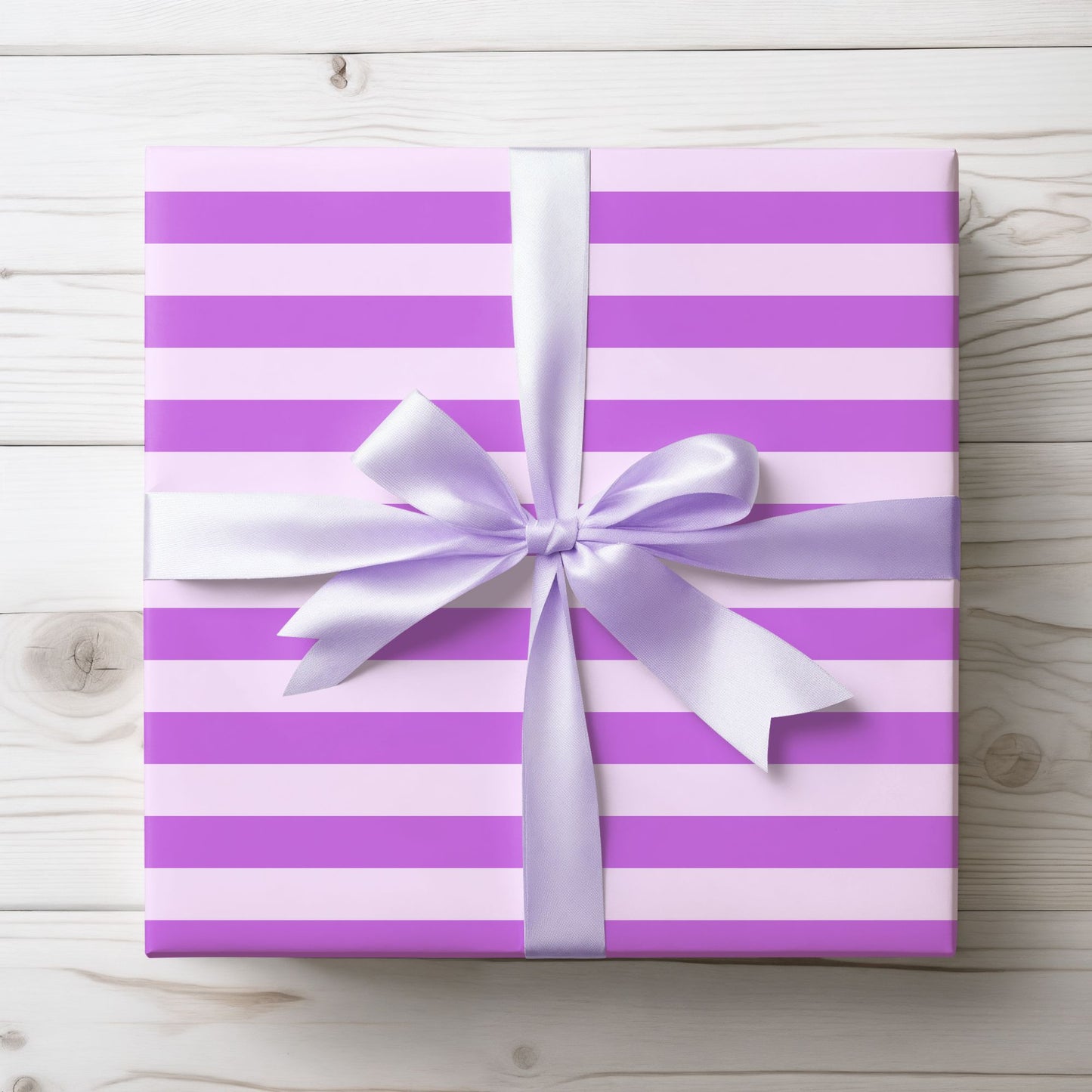 Chic Purple Stripes – Elegant Wrap for Birthdays, Holidays & More
