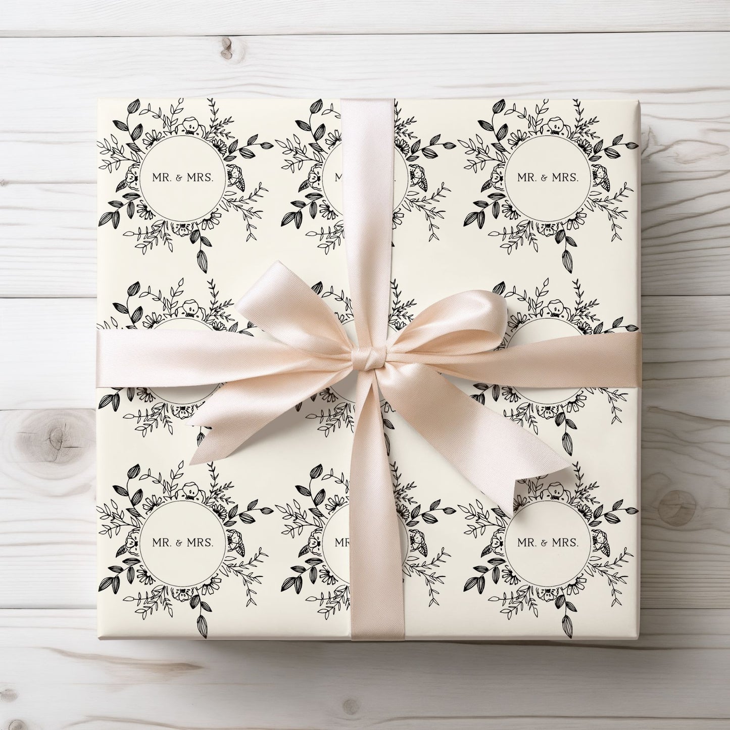 Mr. & Mrs. Black and White Wrapping Papers