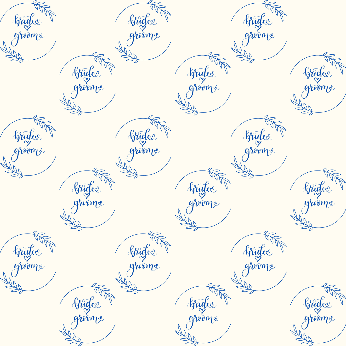 Bride & Groom Gift Wrap in Blue