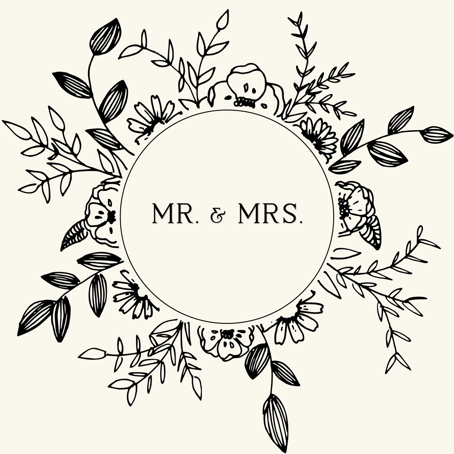 Mr. & Mrs. Black and White Wrapping Papers