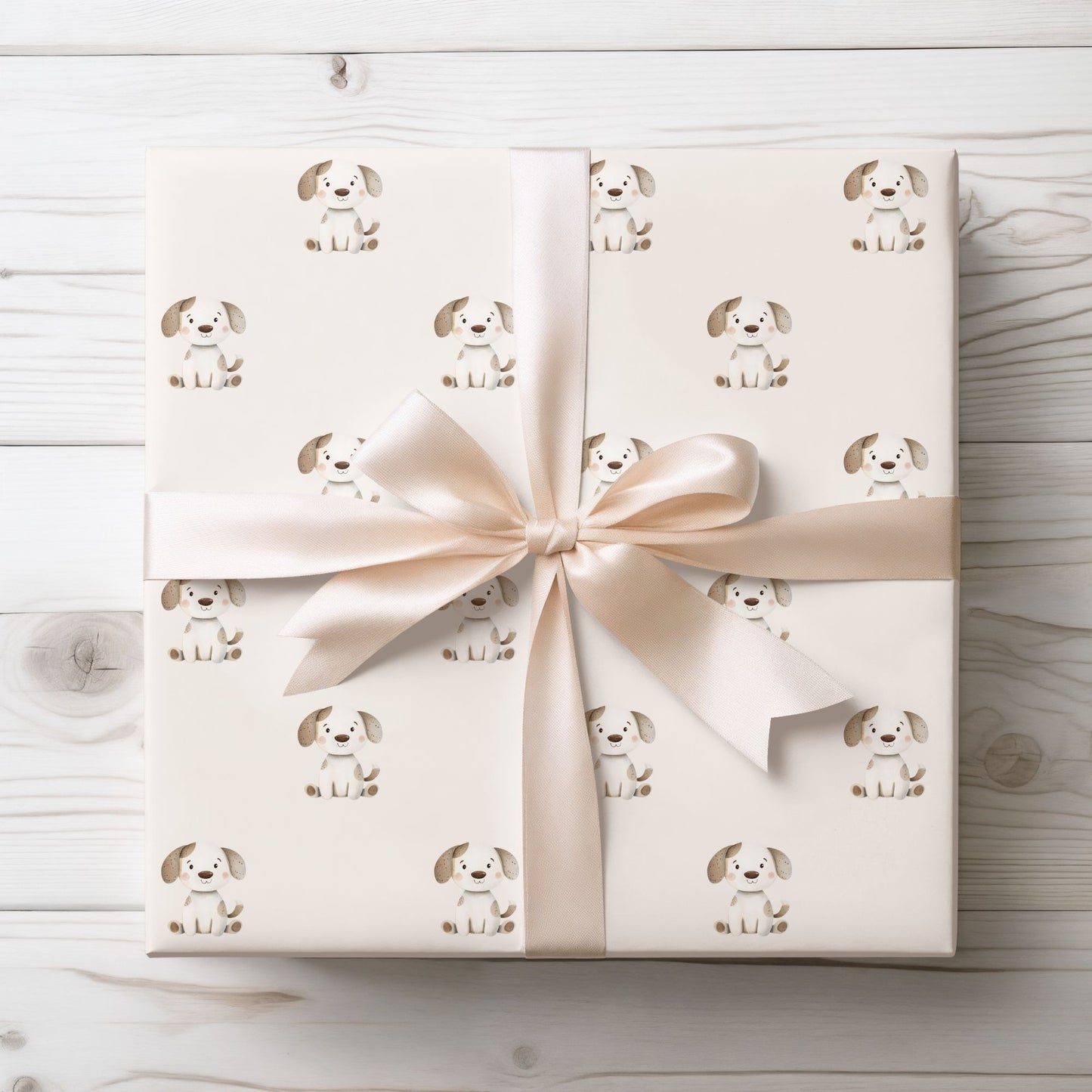 Cute Spotted Puppy Gift Wrap