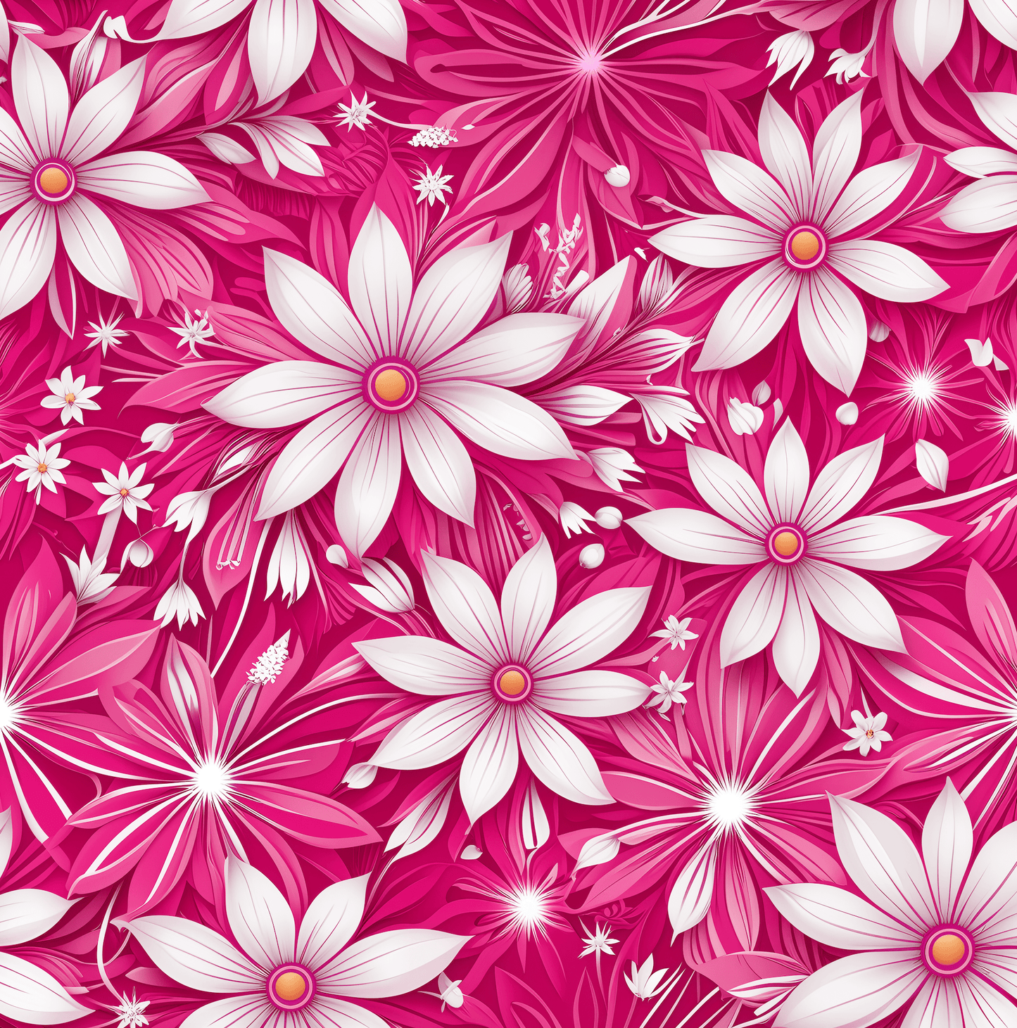 Pink and White Daisies Wrapping Paper