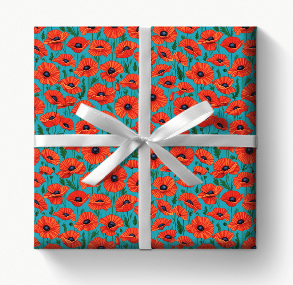 Red Poppies Wrapping Papers