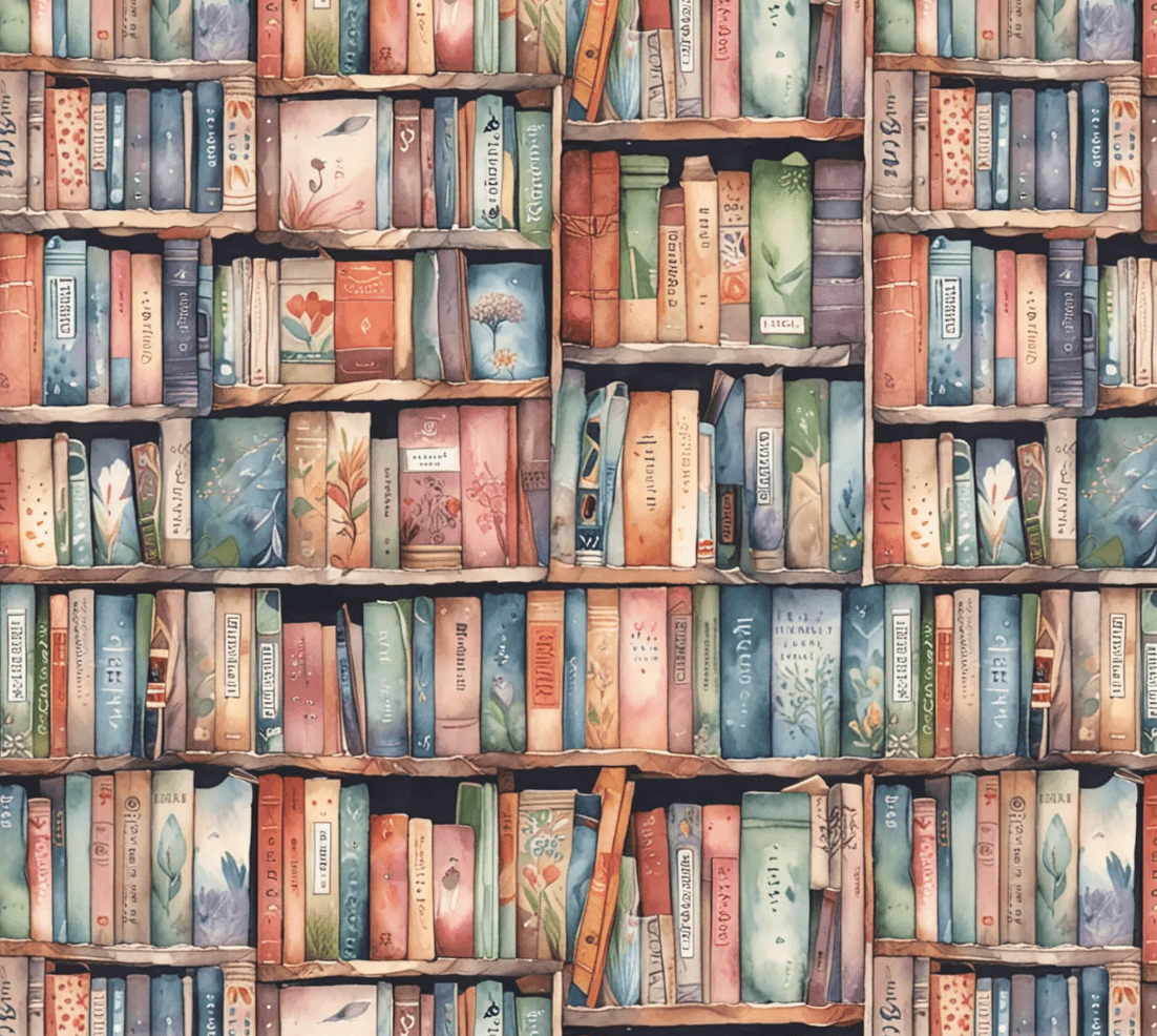 Shelf - Care – Whimsical Library Bookshelf Wrapping Paper