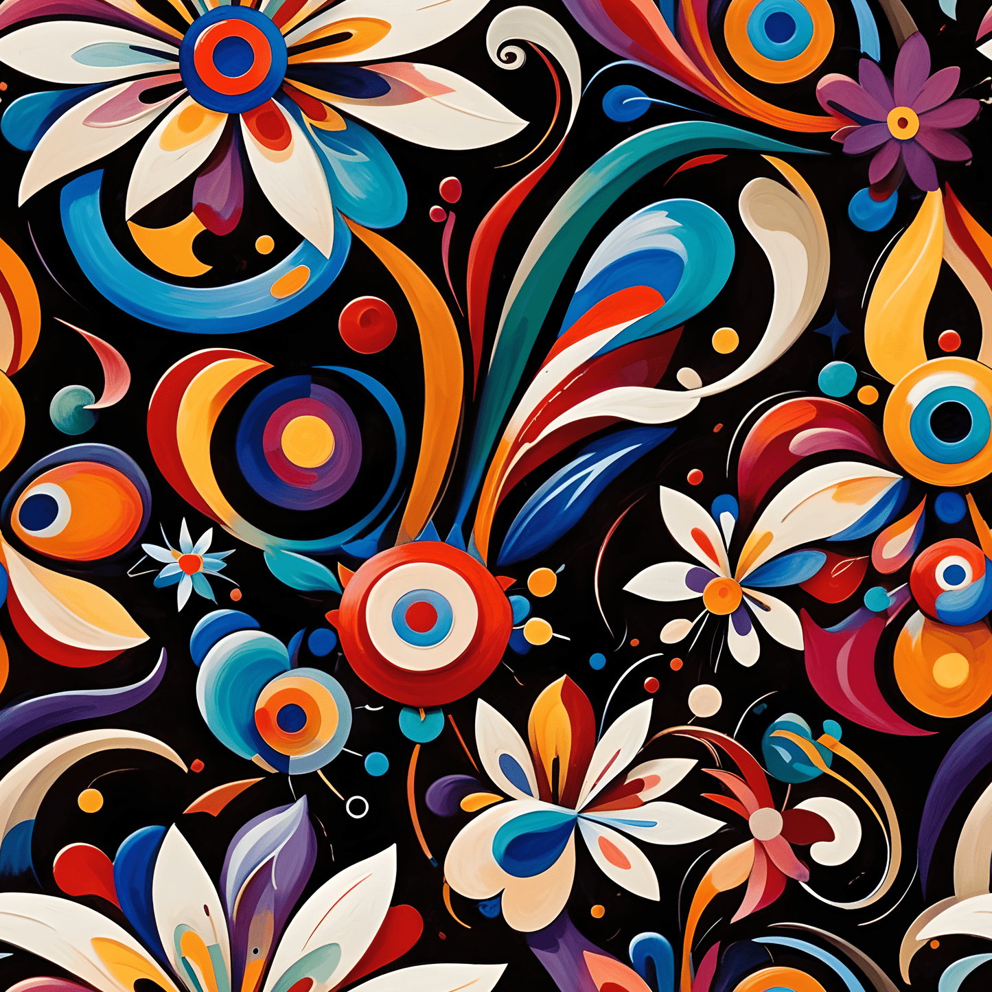 Wrapping Papers - Retro Floral Design