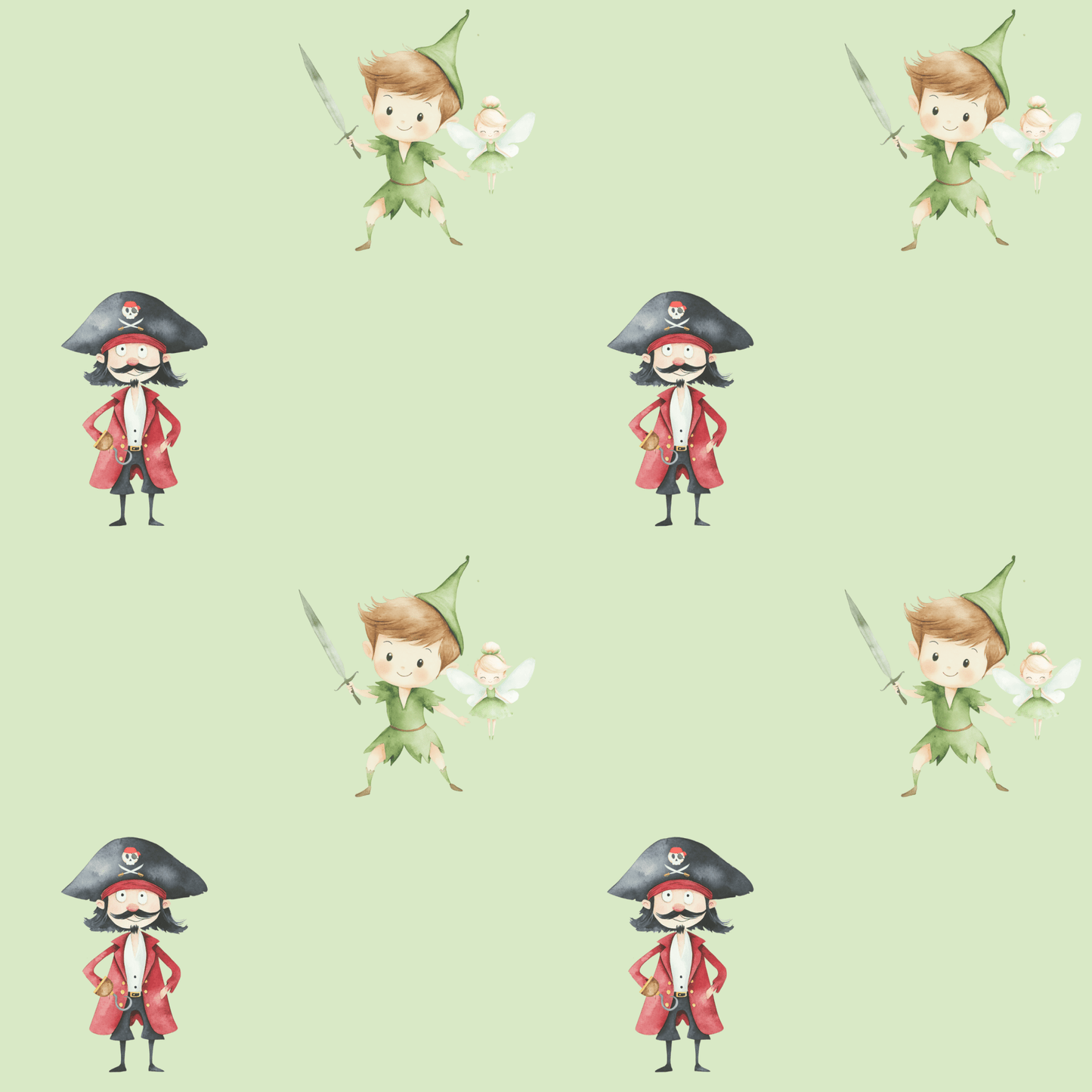 Peter Pan and Captin Hook Gift Wrap