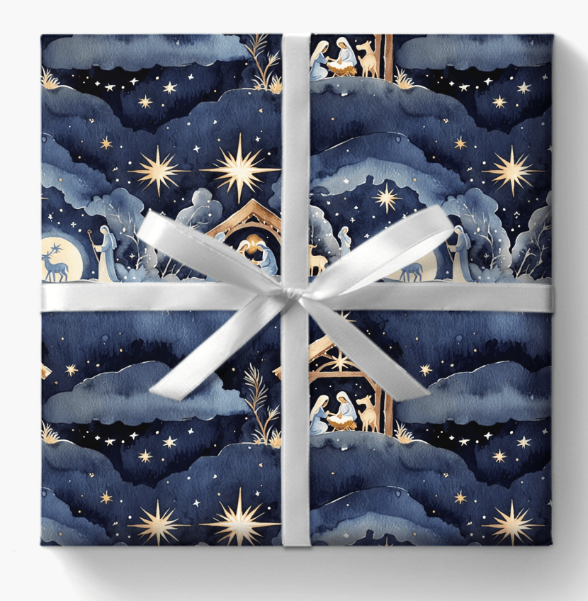 O Holy Night – Nativity Scene Wrapping Paper