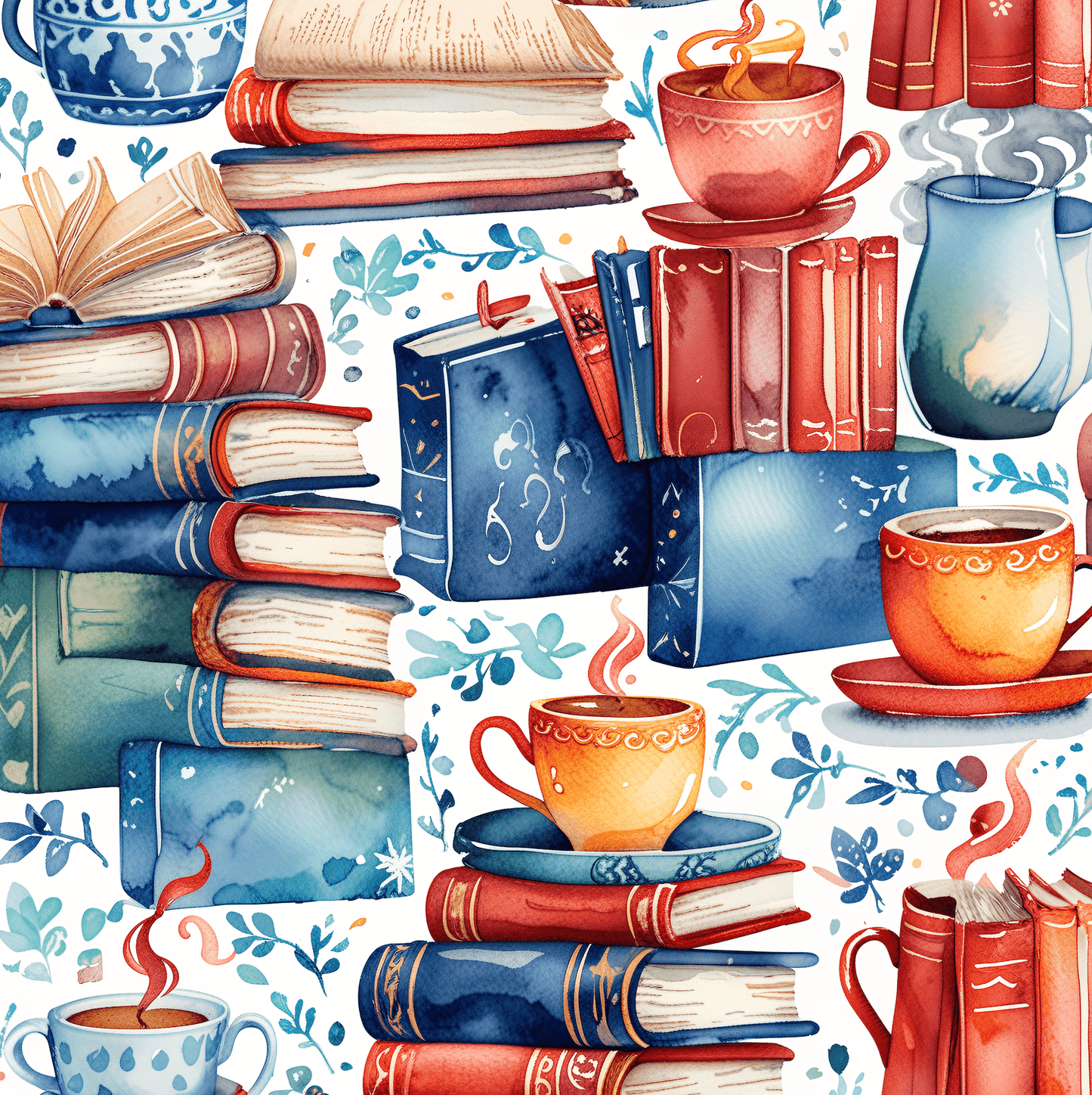 Book Lover Blue Wrapping Papers
