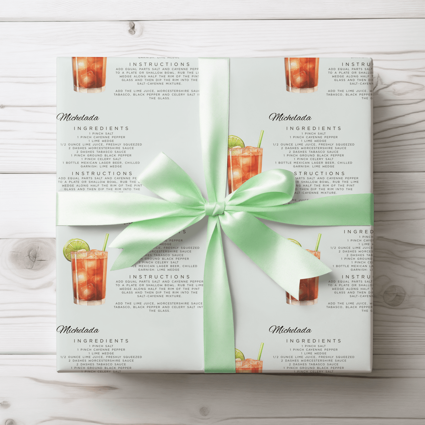 Michelada Recipe Gift Wrap