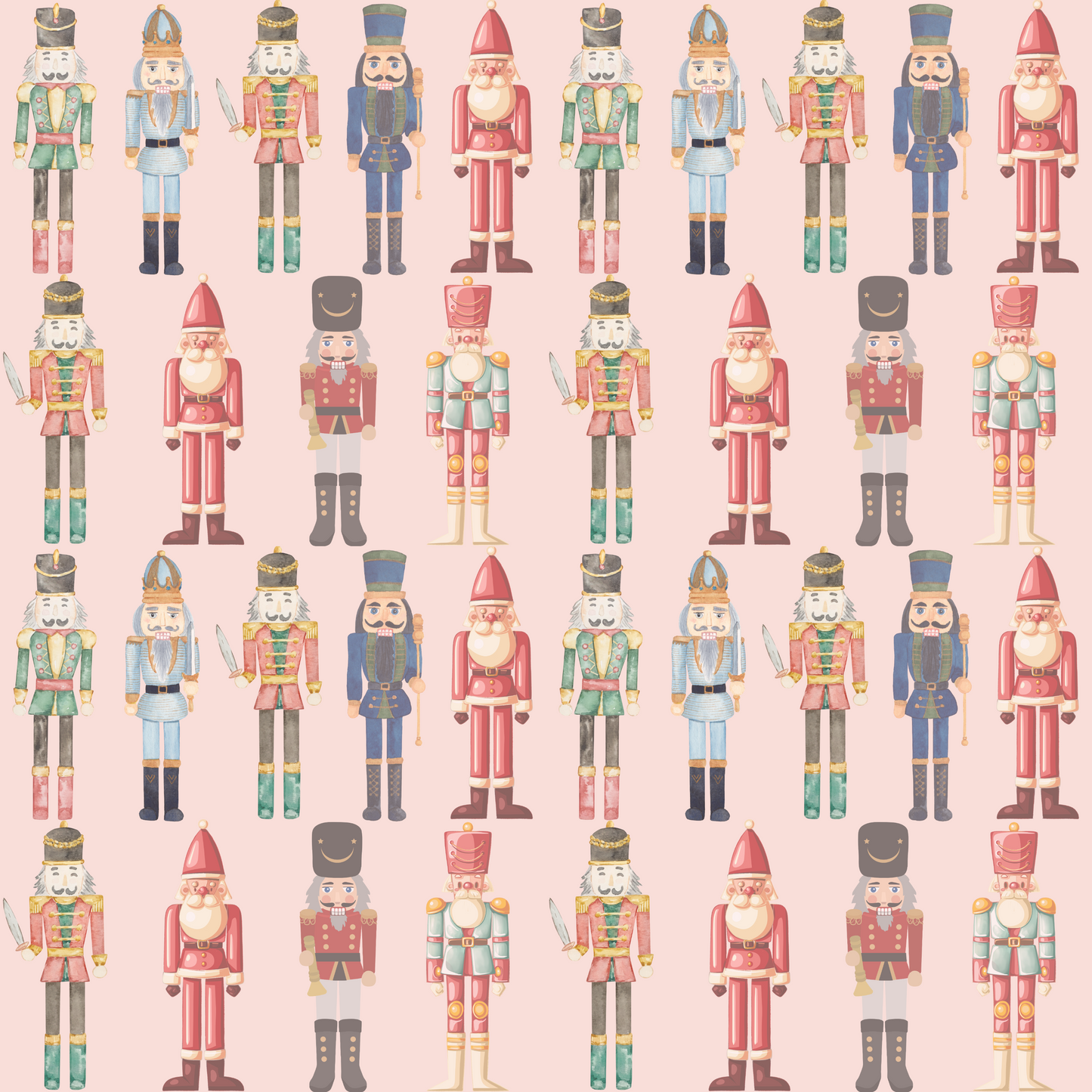 March of the Pastel Misfits – Vintage Nutcracker Wrapping Paper
