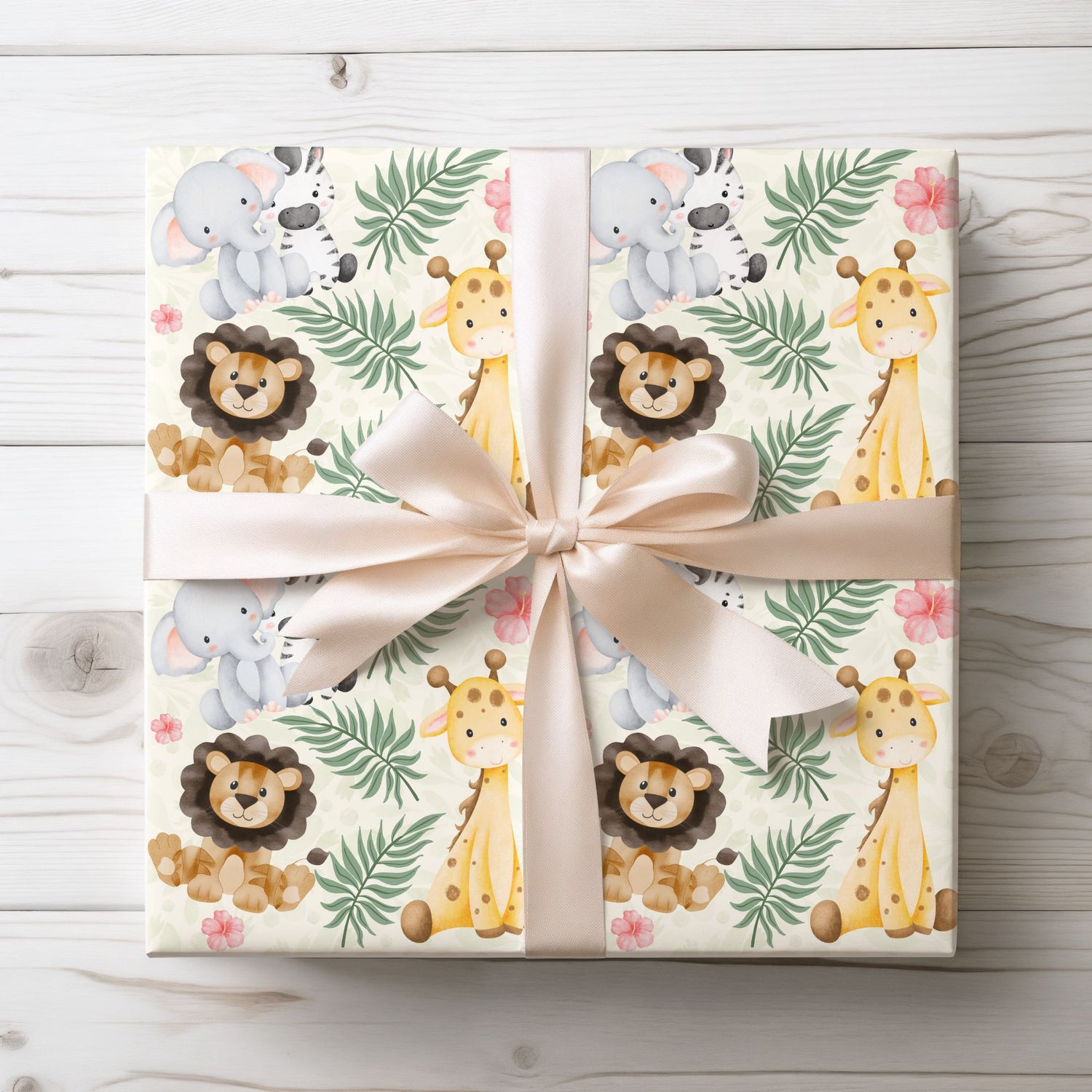 Wild Snuggles – Jungle Baby Animal Wrapping Paper