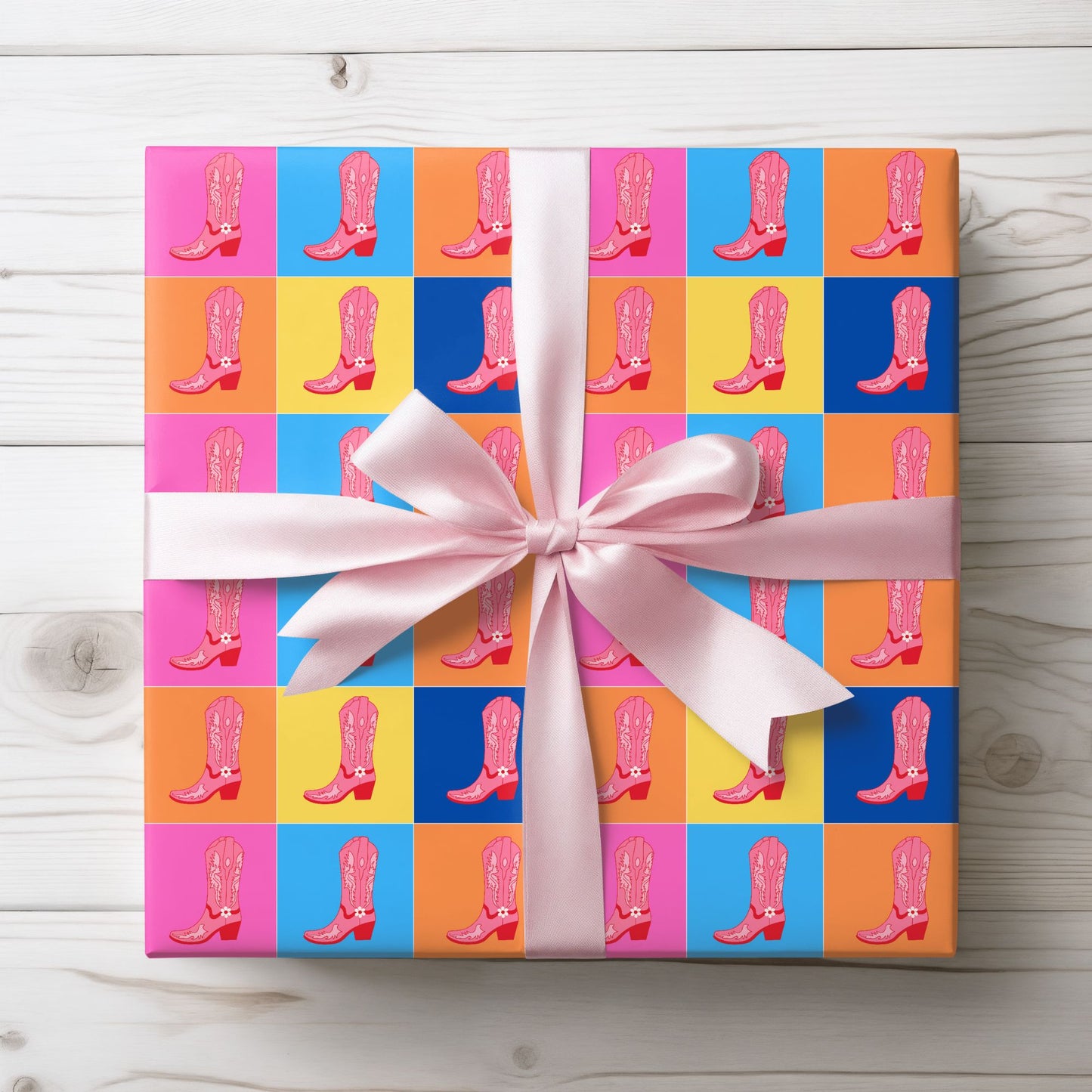 Fun and Colorful Boot Wrapping Paper