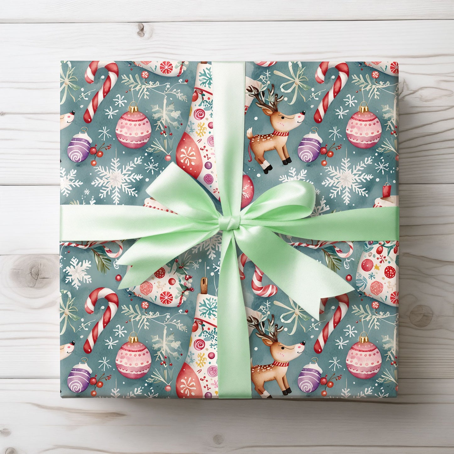 Stocking Situation – Sweet & Snuggly Christmas Wrapping Paper