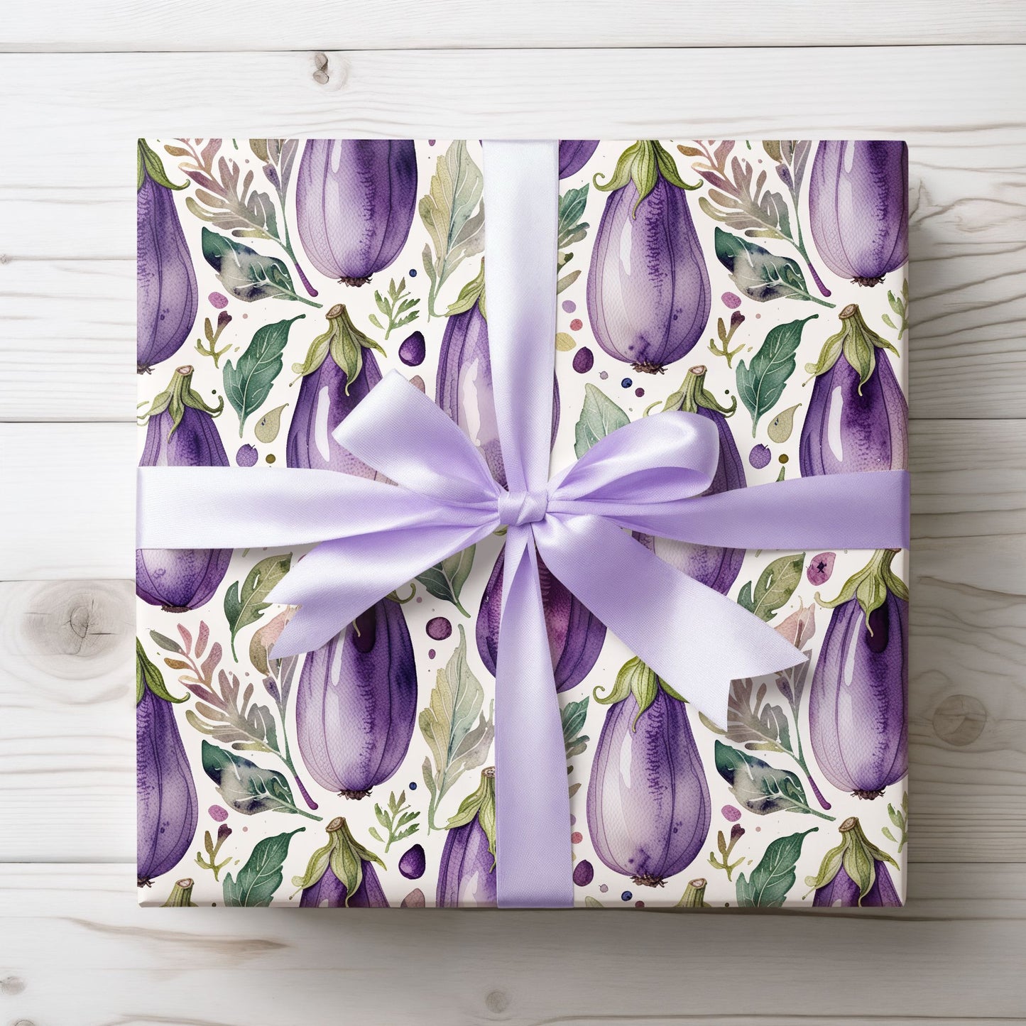 Wrapping Paper - Elegant Eggplant Design for Gift Wrapping