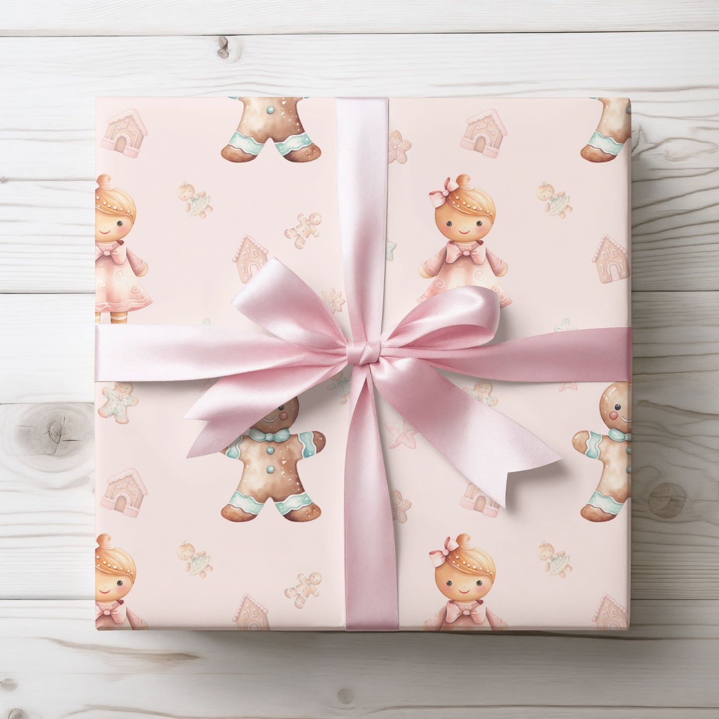 Sugar & Spice Parade – Gingerbread Girl and Boy Wrapping Paper