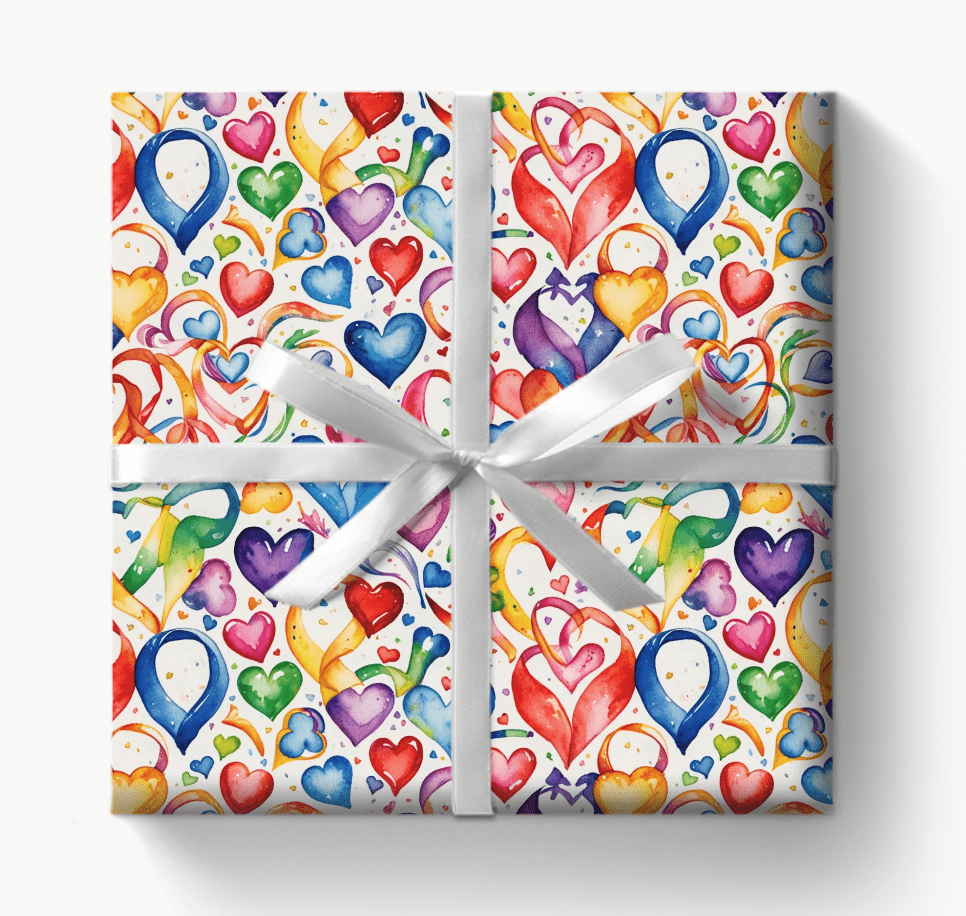 Colorful Heart Wrapping Paper