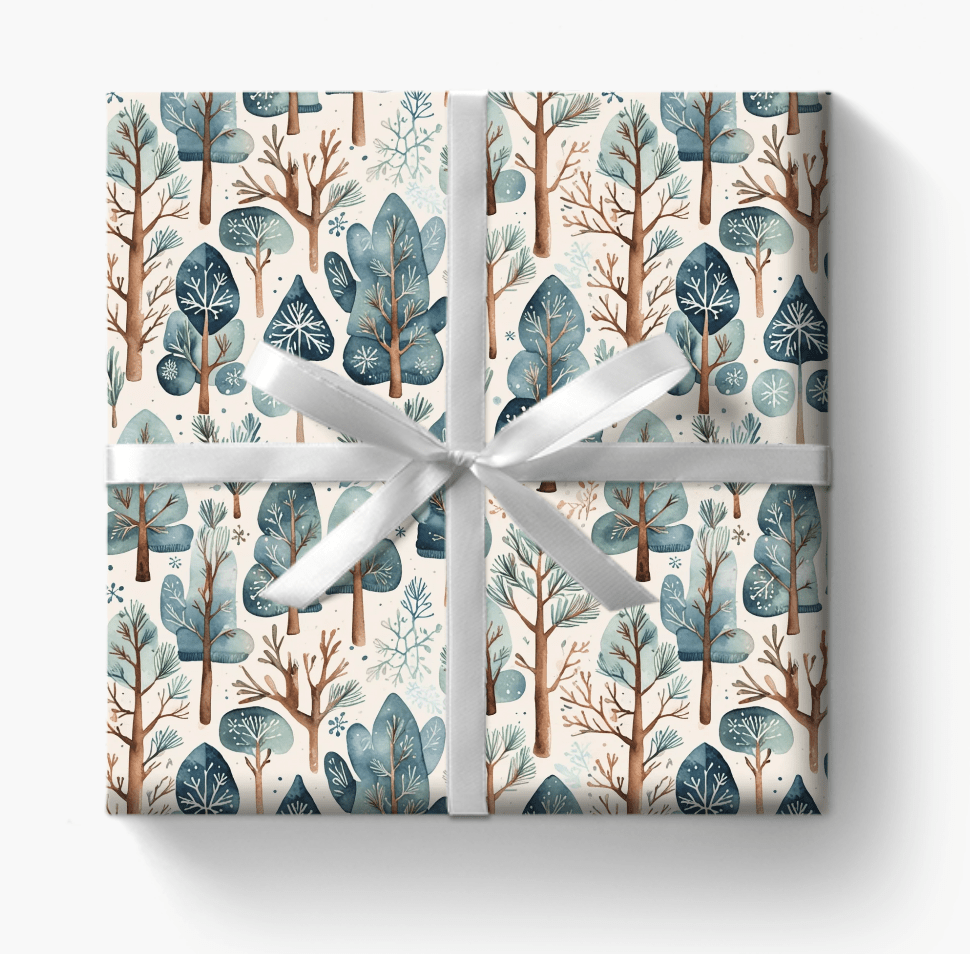 Abstract Tree Pattern Gift Wrap