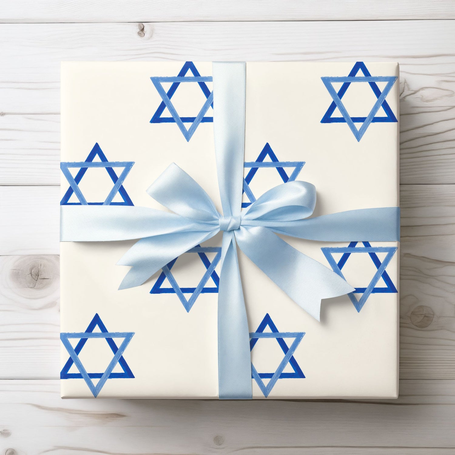Blue Star of David Wrapping Paper