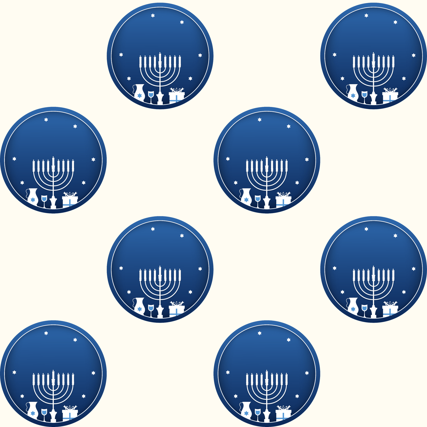 Hanukkah Blue and White Wrapping Papers