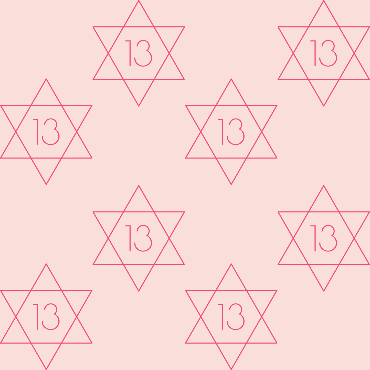Pink Star of David Design