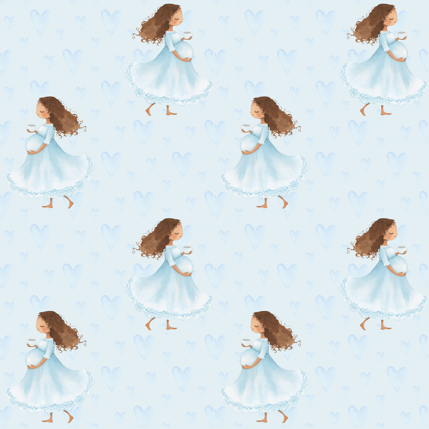 Blue Heart Maternity Gift Wrap