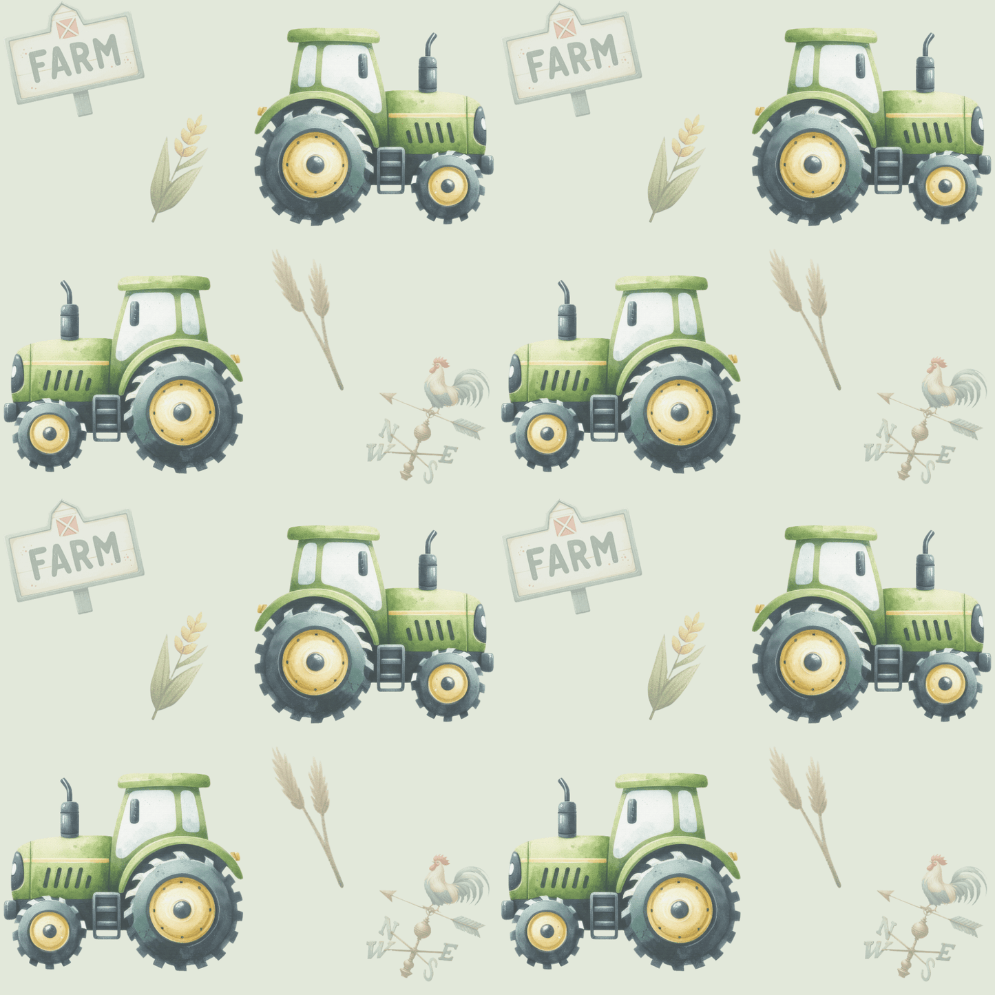 Green Tractor - Themed Wrapping Paper