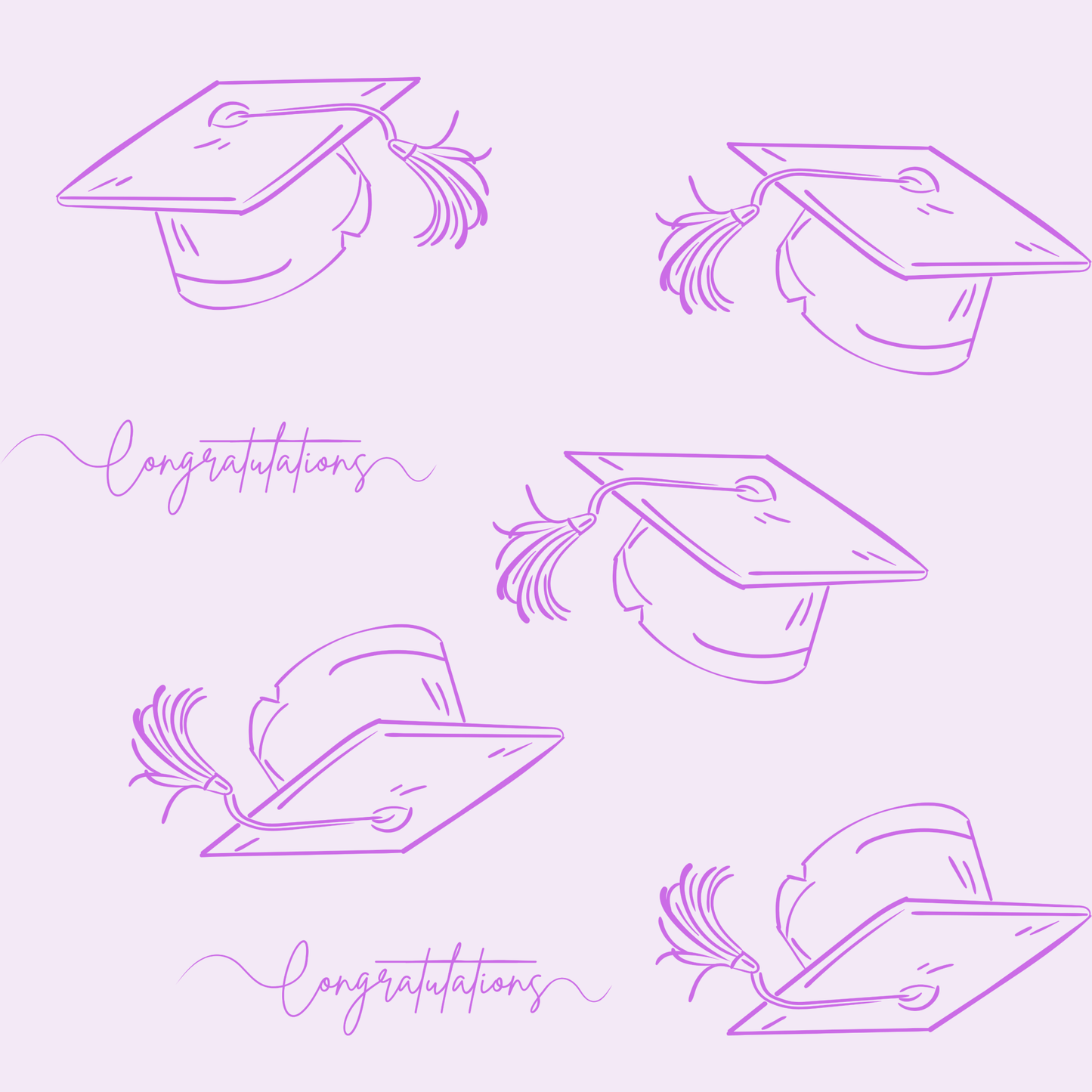 Purple Congratulations Wrapping Papers for Graduates