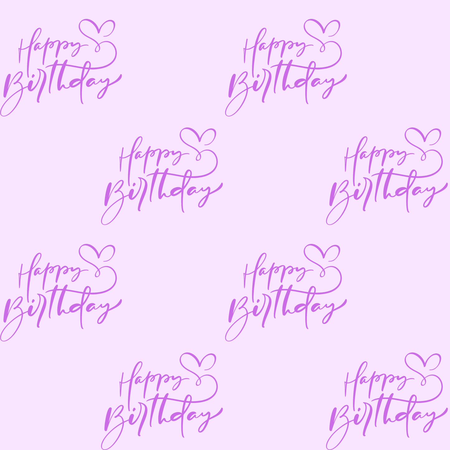 Elegant Purple Happy Birthday Wrapping Paper