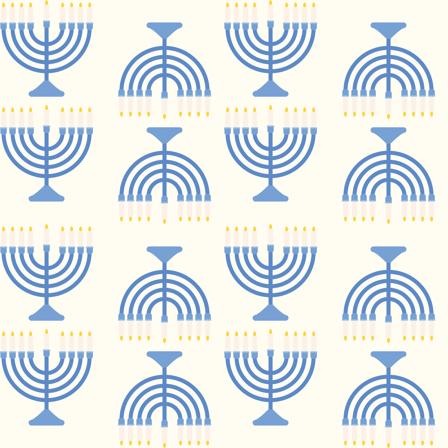 Hanukkah Menorah Wrapping Paper