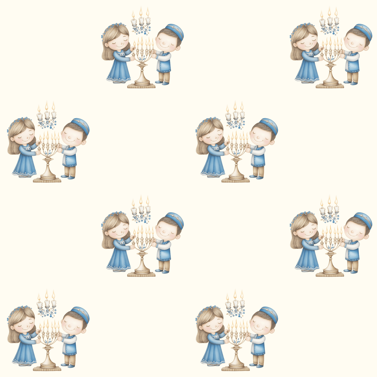 Menorah Lighting Wrapping Papers