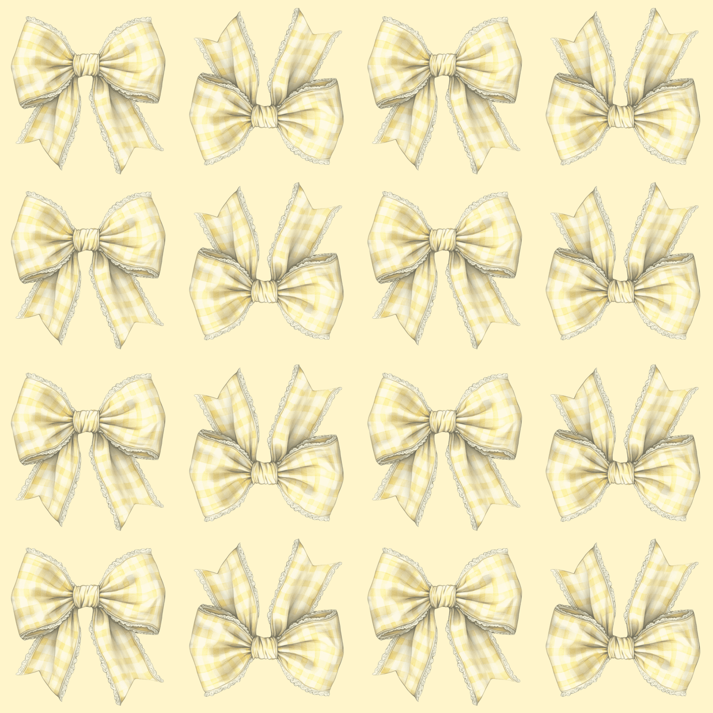 Charming Yellow Bow Gift Wrap Set