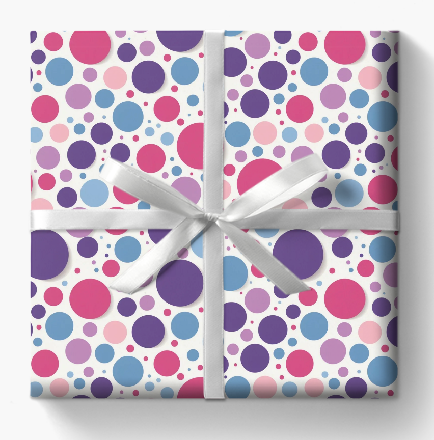 Colorful Polka Dot Wrapping Paper Roll