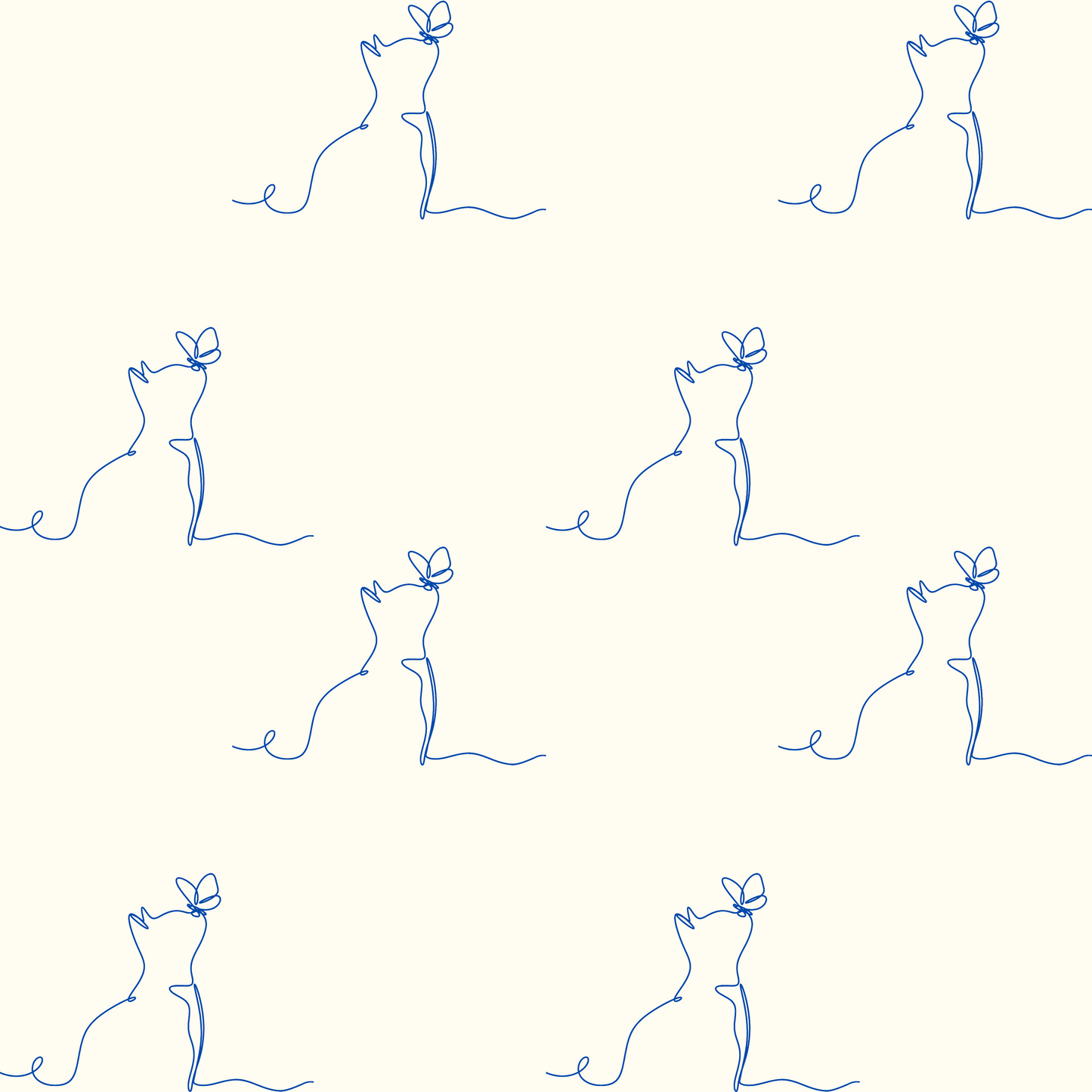 Line Drawn Cat Gift Wrap