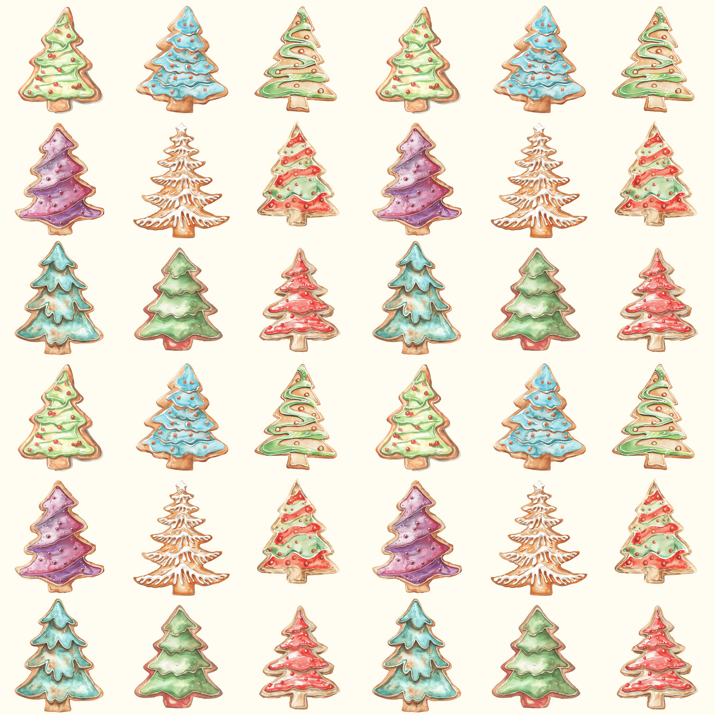 Tree-mendously Tasty – Christmas Cookie Tree Wrapping Paper