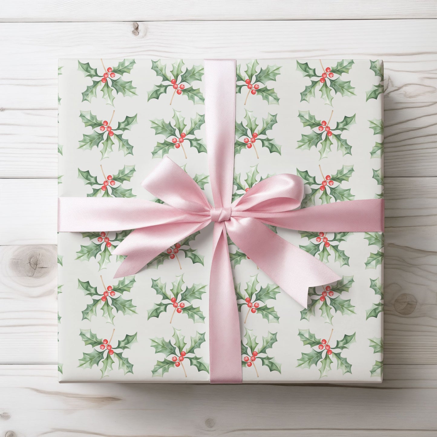Holly Jolly Snaps – Classic Christmas Berry Wrapping Paper