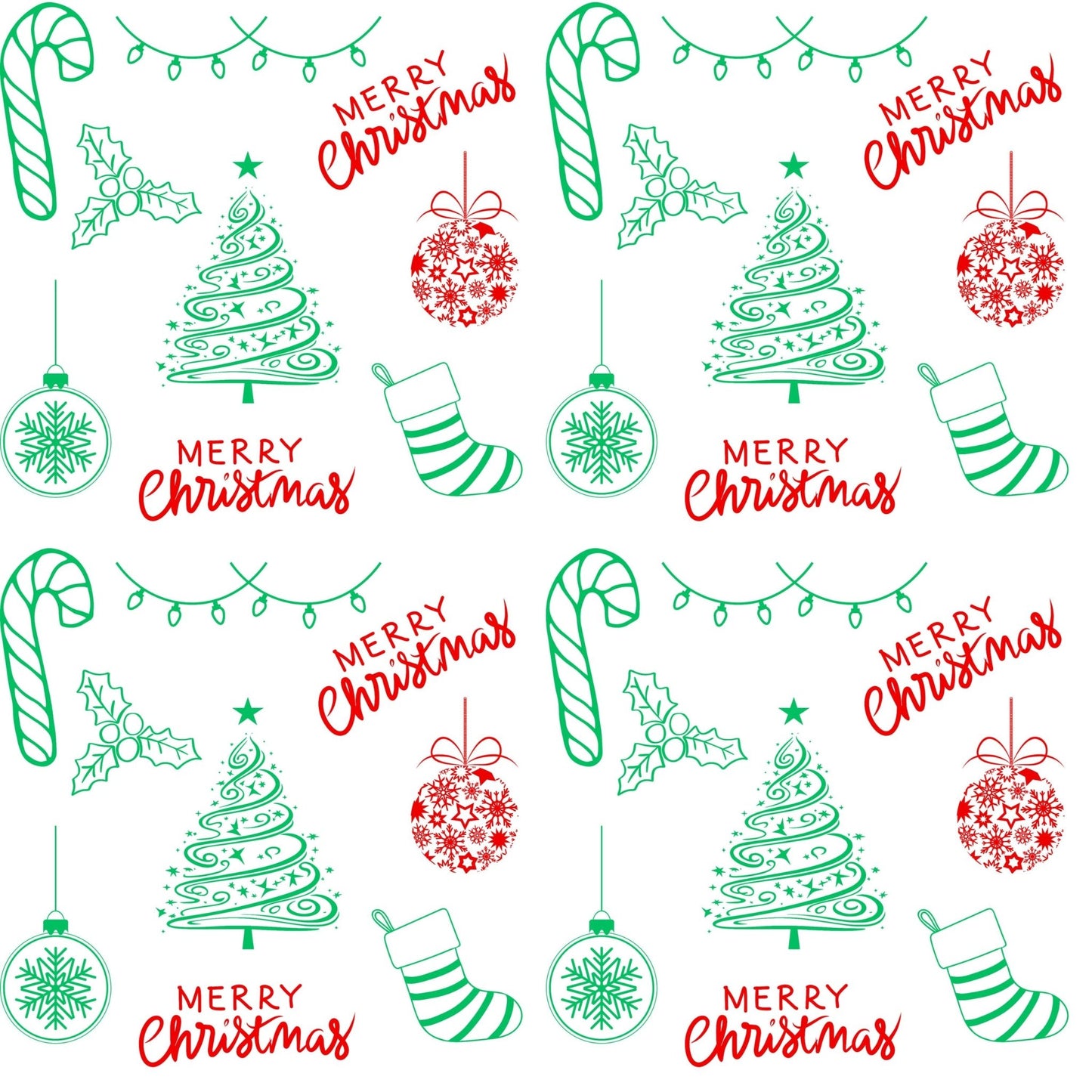 Doodle All the Way – Christmas Line Art Wrapping Paper