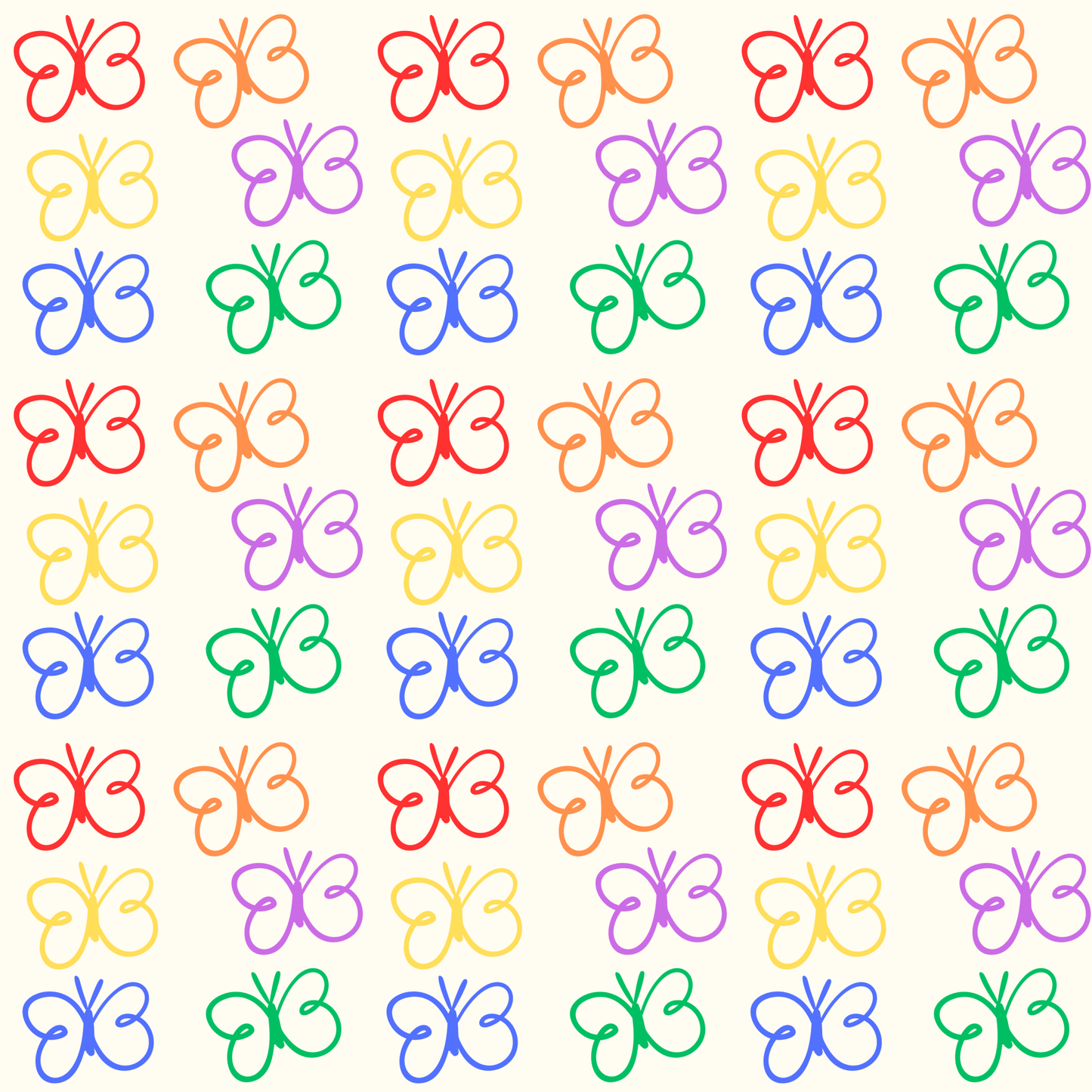 Colorful Butterfly Wrapping Paper