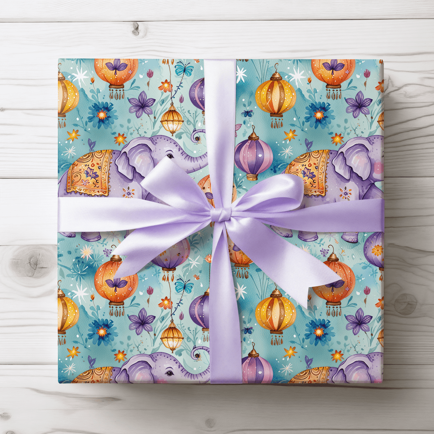 Diwali Festival Elephant Wrapping Papers