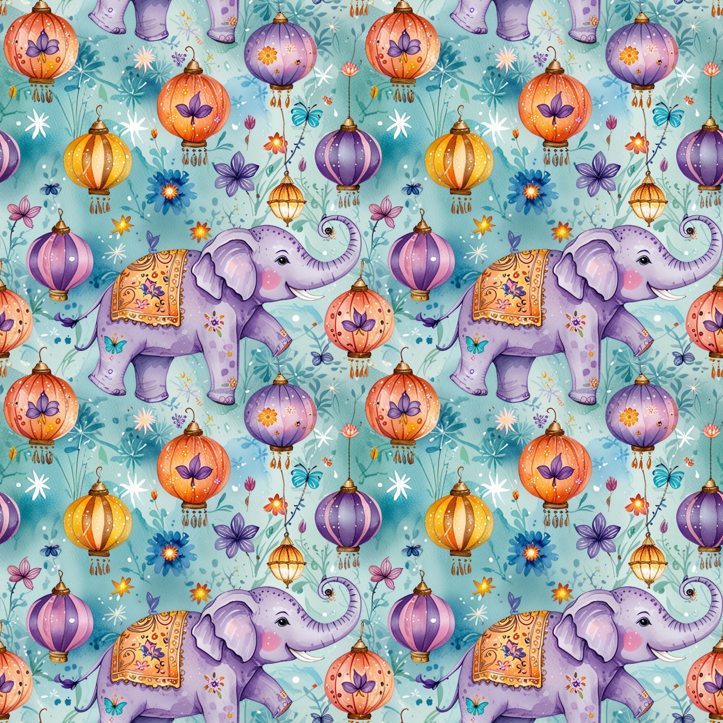 Diwali Festival Elephant Wrapping Papers