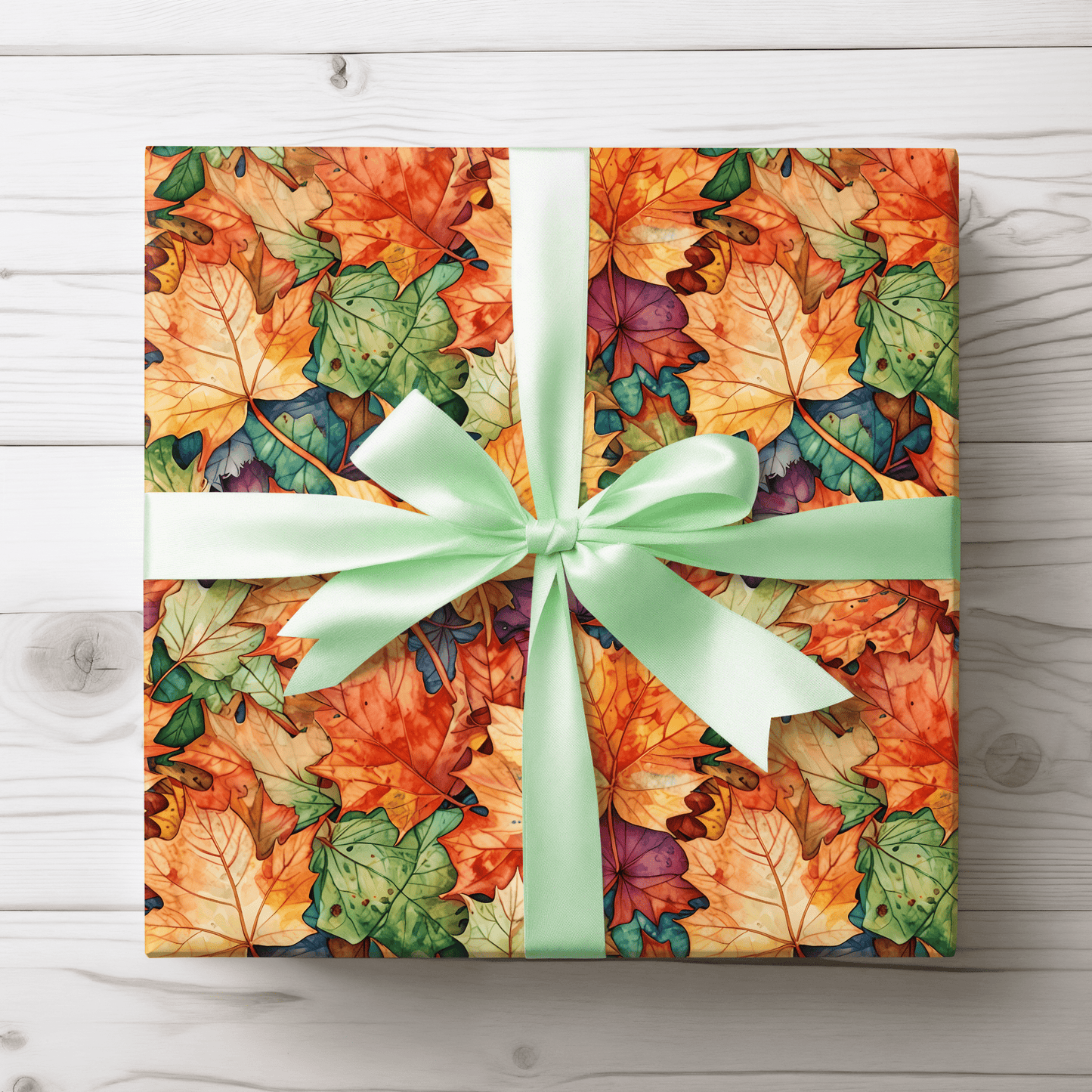Fall Leaf Wrapping Papers, Autumn Gift Wrap