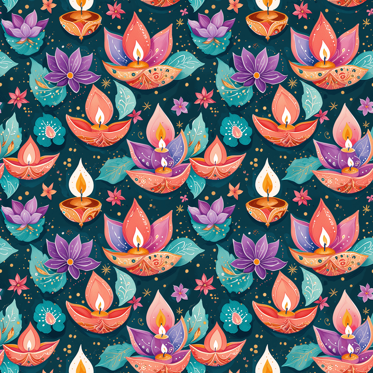 Diwali Aqua Festival Wrapping Papers