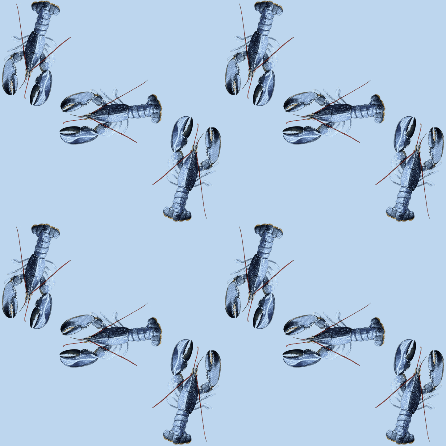 Chic Pink Blue Lobster Wrapping Paper
