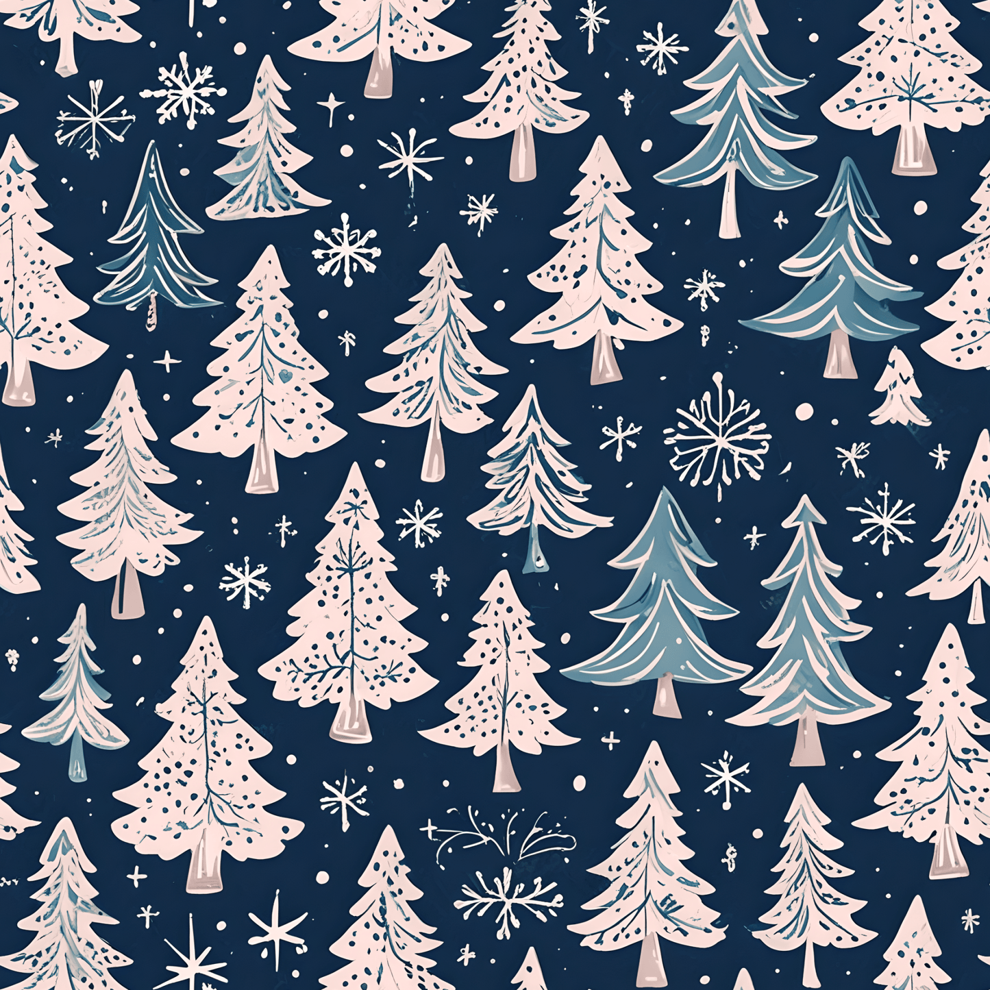 Elegant Pink & Navy Holiday Wrapping Papers