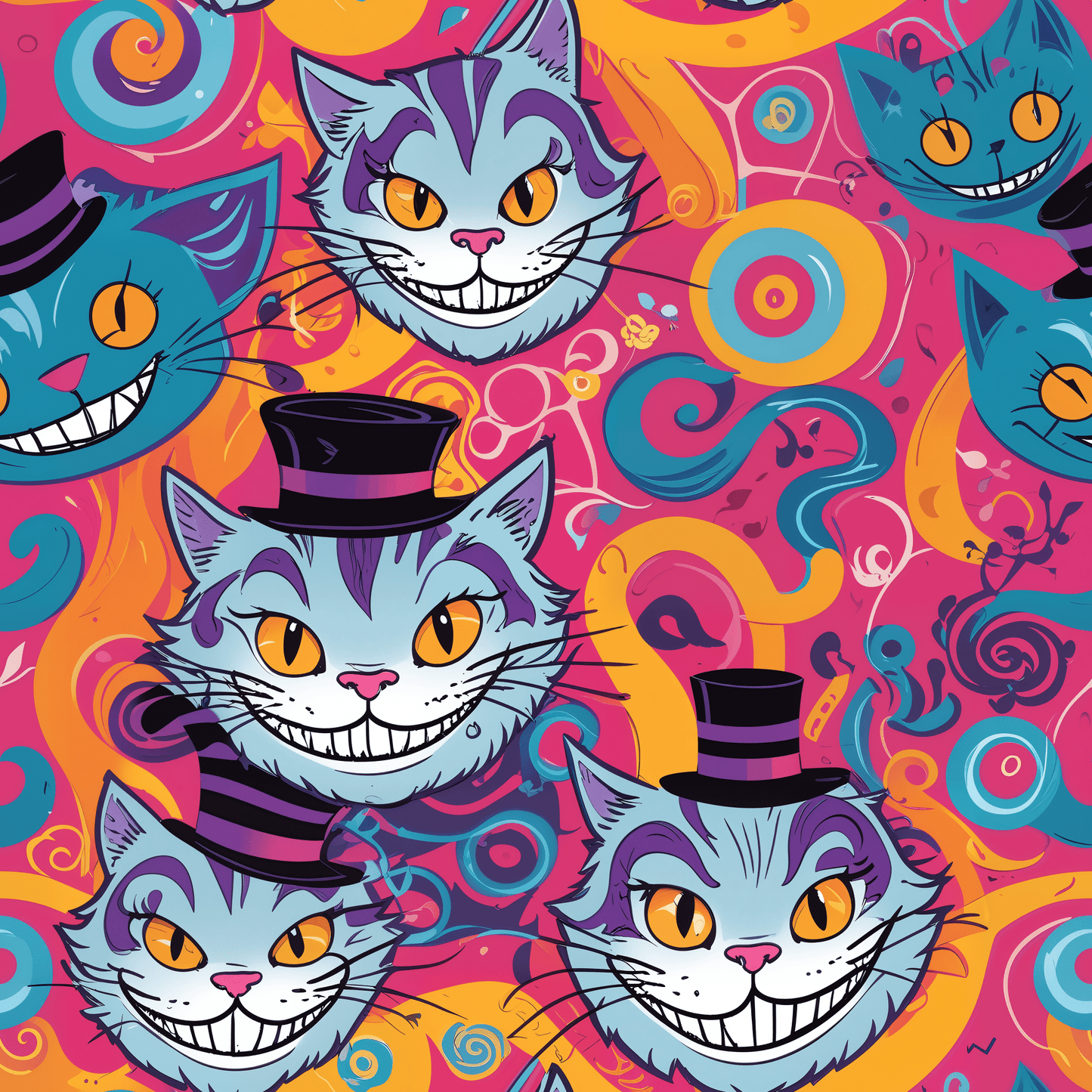 Vibrant Abstract Cheshire Cat GiftPaper