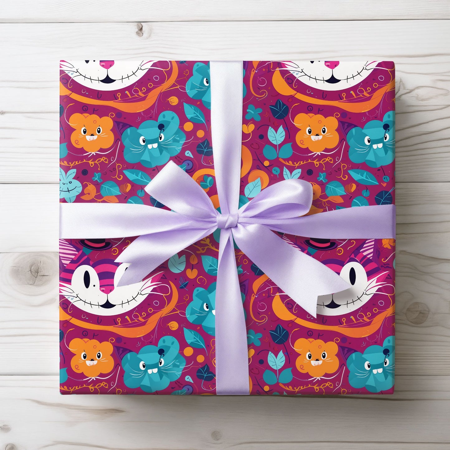 Colorful Abstract Cheshire Cat Gift Wrap