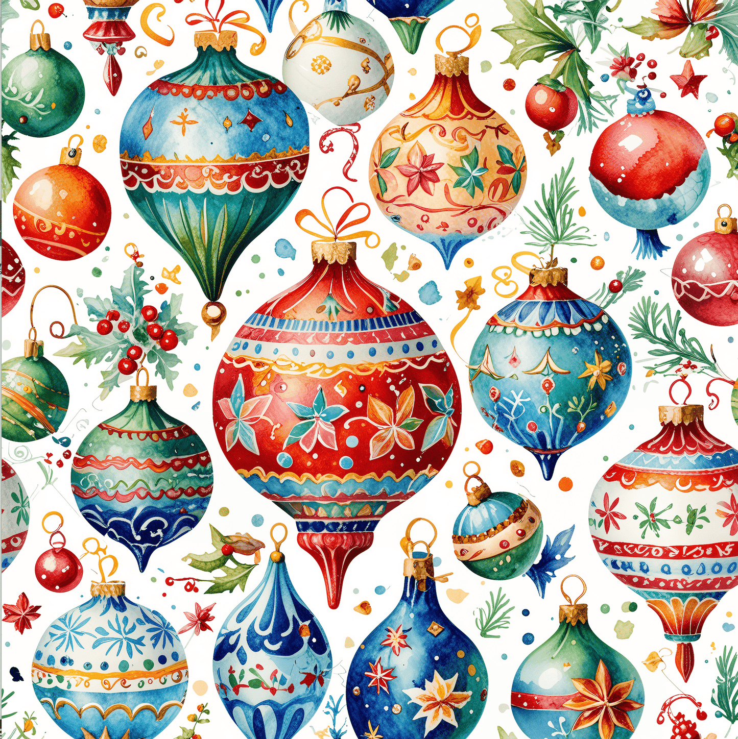 Shiny Things & Holiday Flings – Vintage Ornament Wrapping Paper That Slays