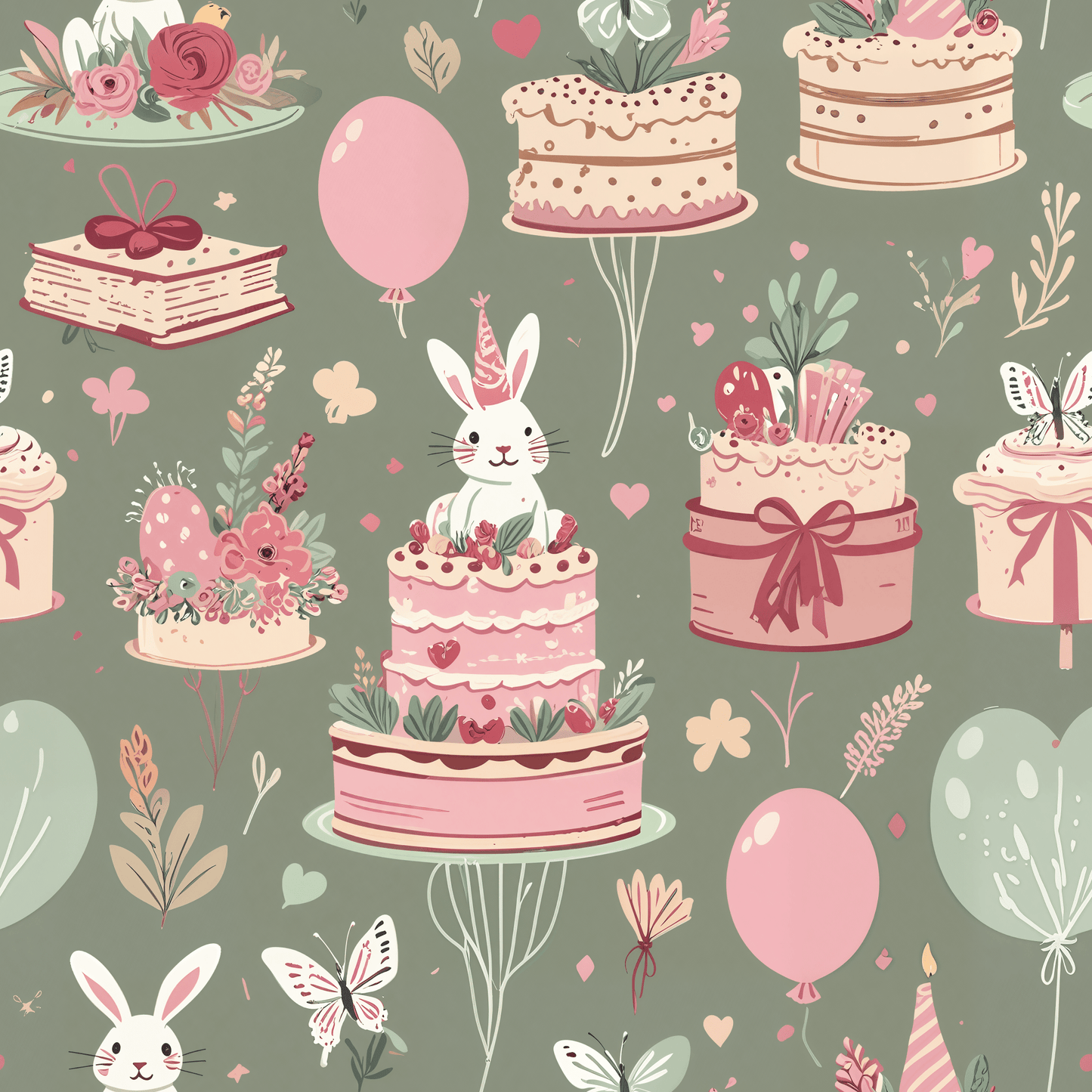 Charming Birthday Bunny Gift Wrap