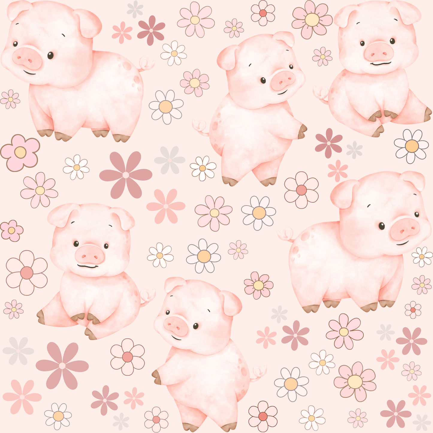 Cute Little Pink Pig Wrapping Paper